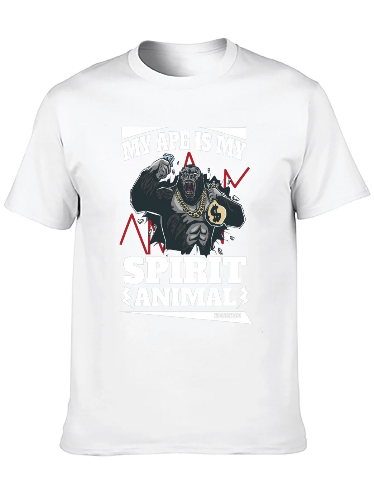 Ape Spirit Animal Graphic T-Shirt product image 9