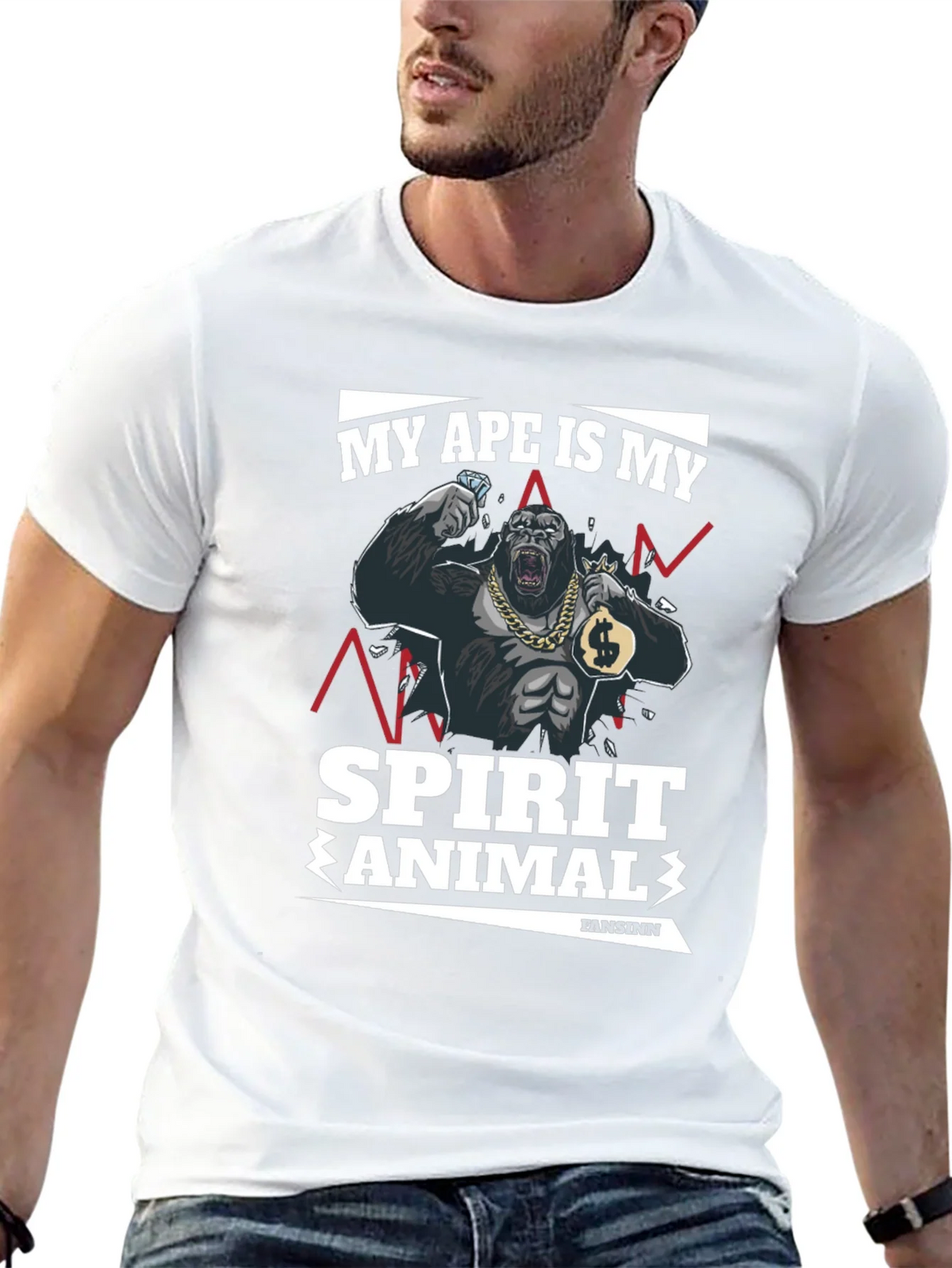 Ape Spirit Animal Graphic T-Shirt product image 12