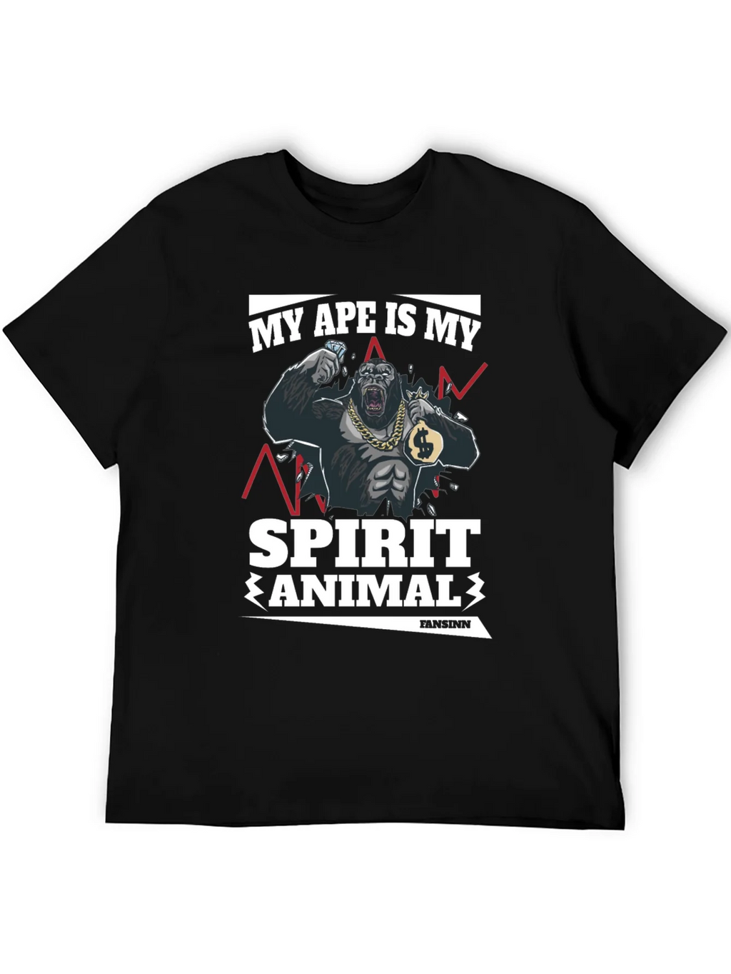 Ape Spirit Animal Graphic T-Shirt product image 5