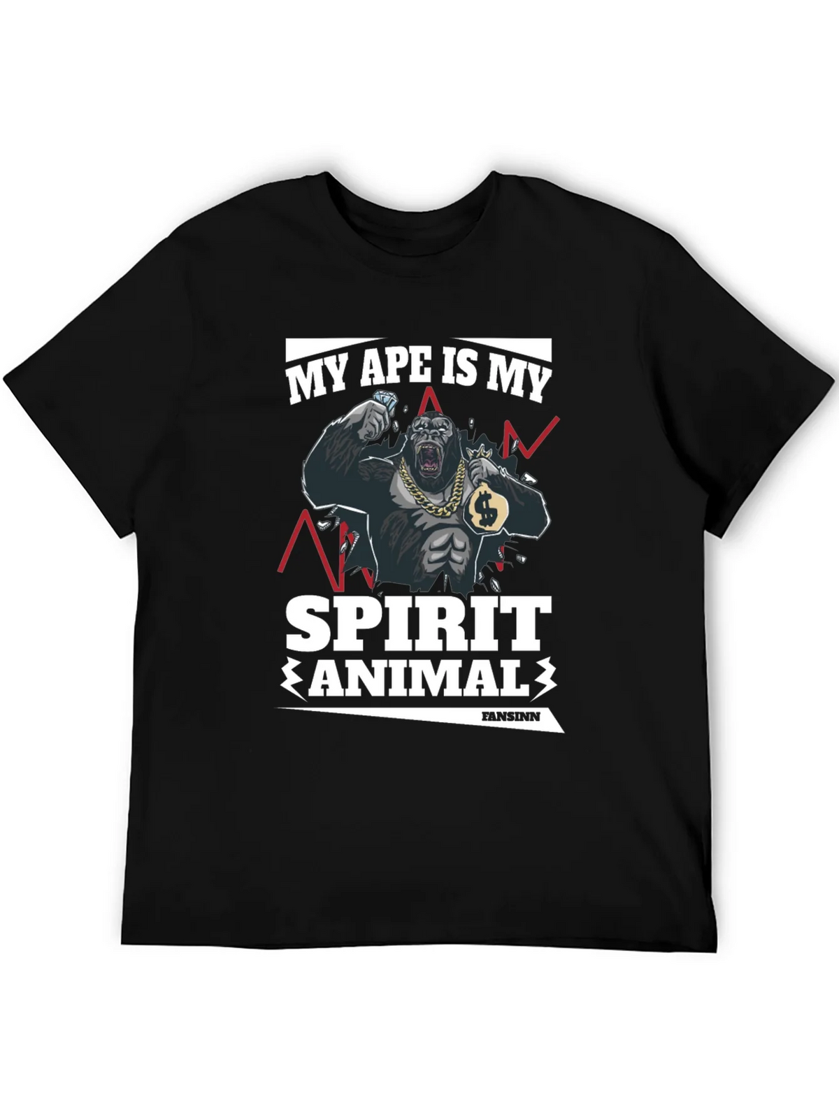 Ape Spirit Animal Graphic T-Shirt product image 5