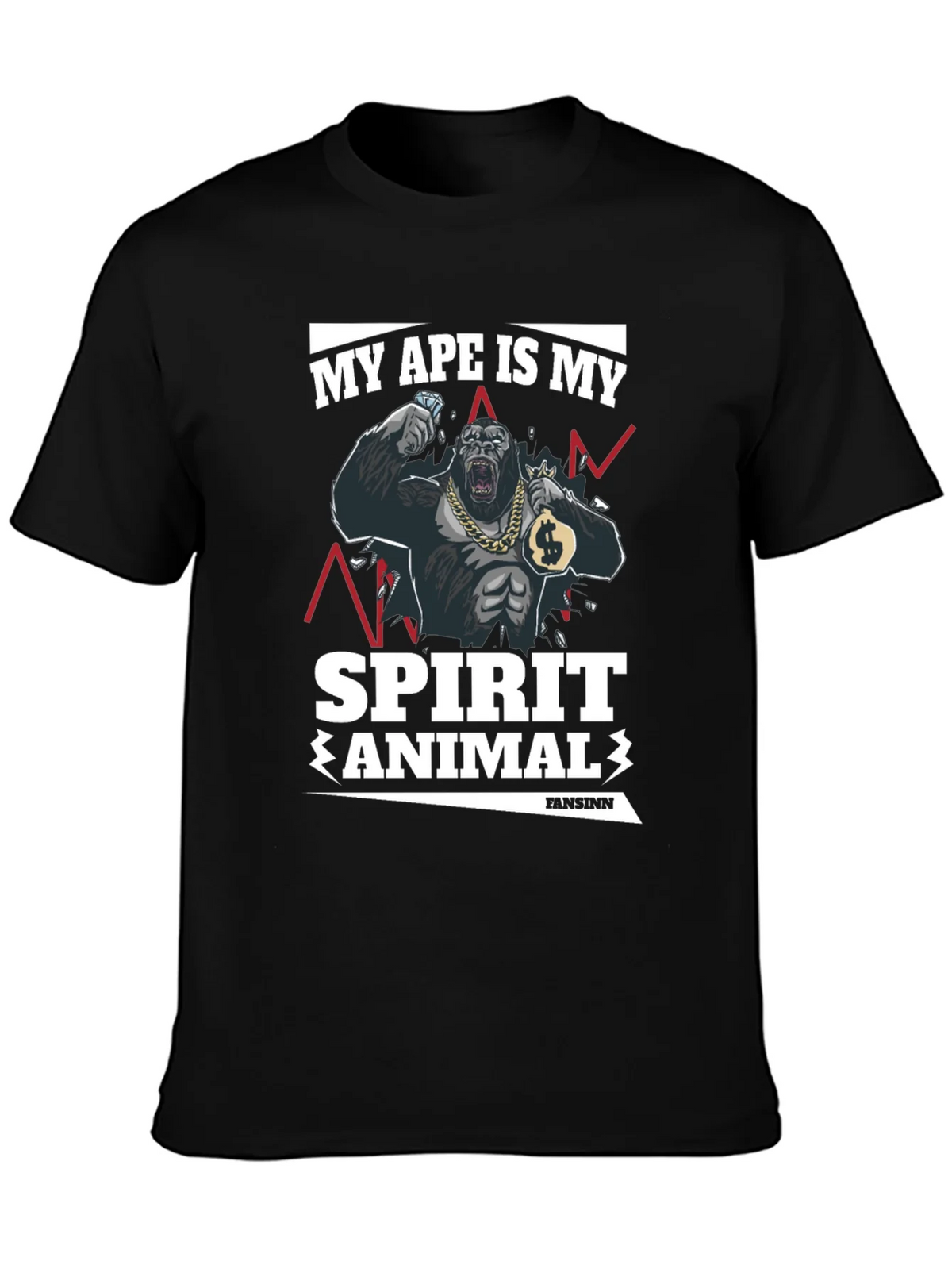 Ape Spirit Animal Graphic T-Shirt product image 3