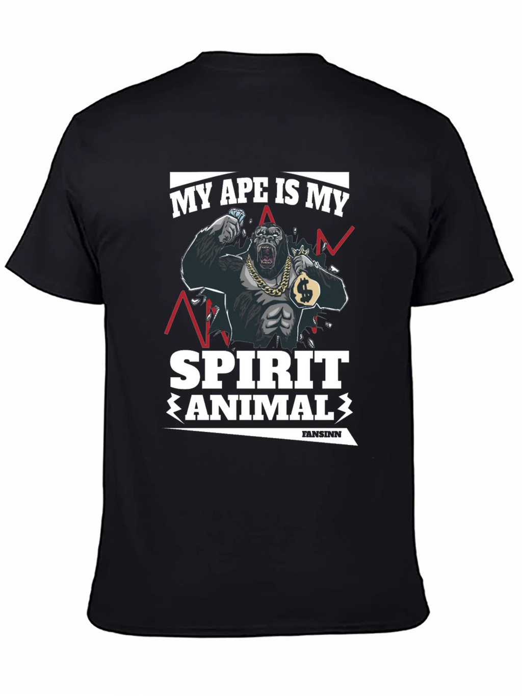Ape Spirit Animal Graphic T-Shirt product image 4