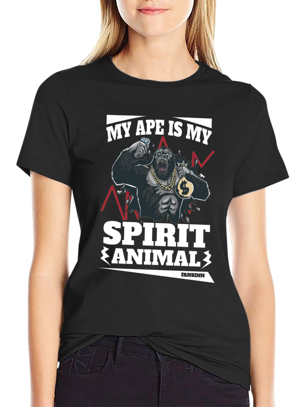 Ape Spirit Animal Graphic T-Shirt product image 2