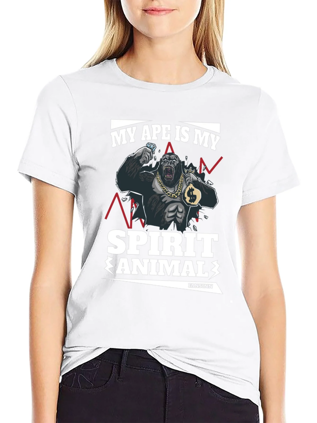 Ape Spirit Animal Graphic T-Shirt product image 8