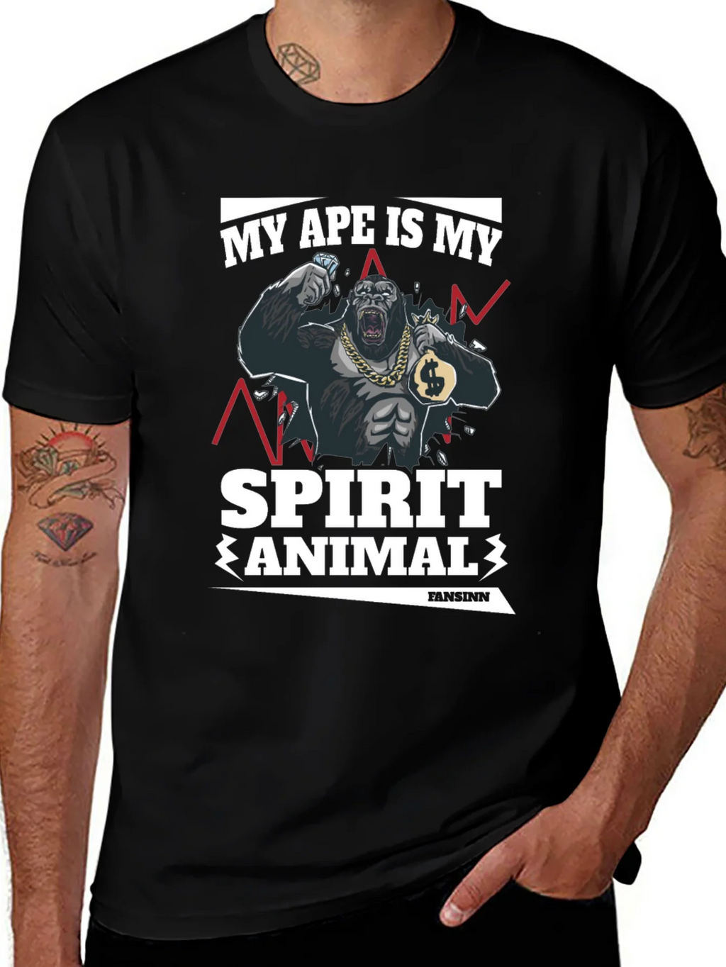 Ape Spirit Animal Graphic T-Shirt product image 1