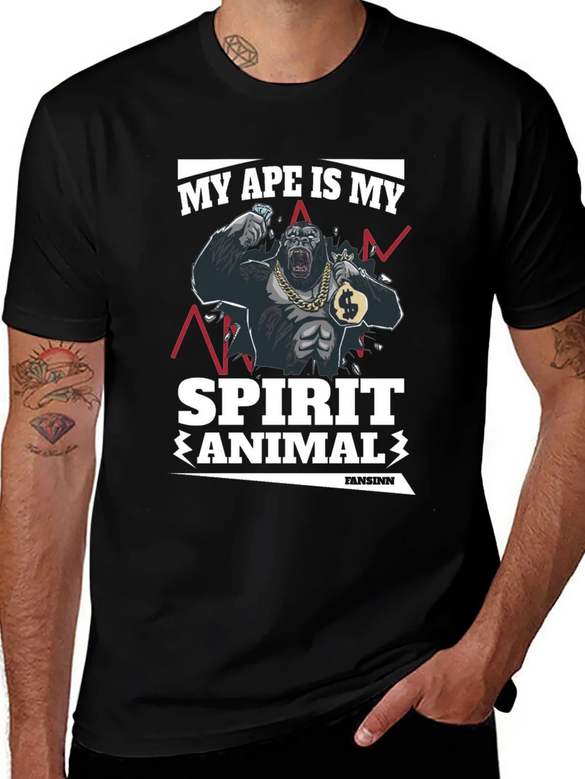Ape Spirit Animal Graphic T-Shirt product image 1