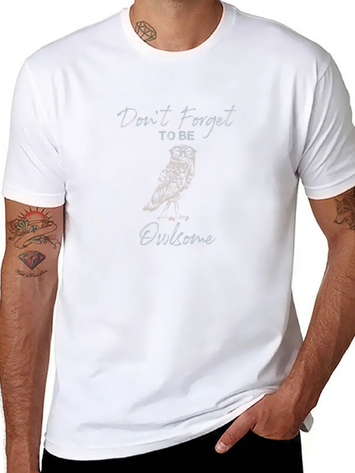 Owl-some Black T-Shirt: Be Awesome Tee product image 7