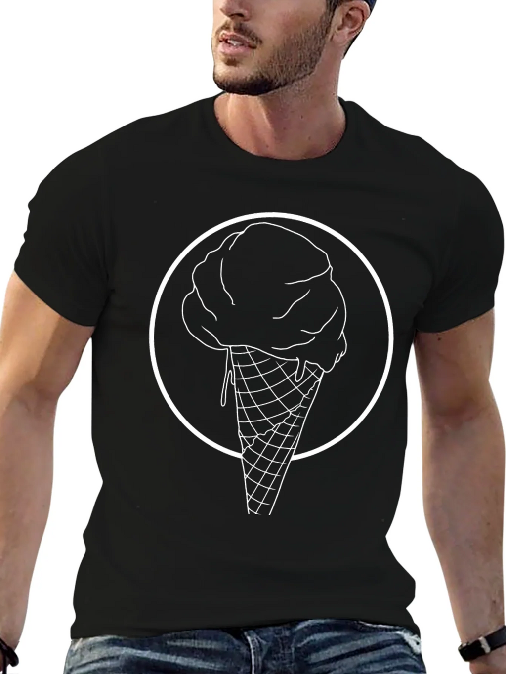 Cool Ice Cream Cone Graphic T-Shirt product image 4