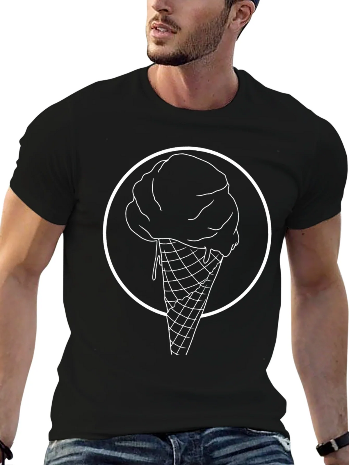 Cool Ice Cream Cone Graphic T-Shirt product image 4
