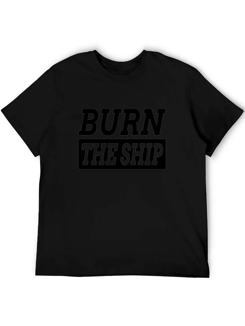 Burn the Ship Graphic Tee - Black Cotton T-Shirt product image 5