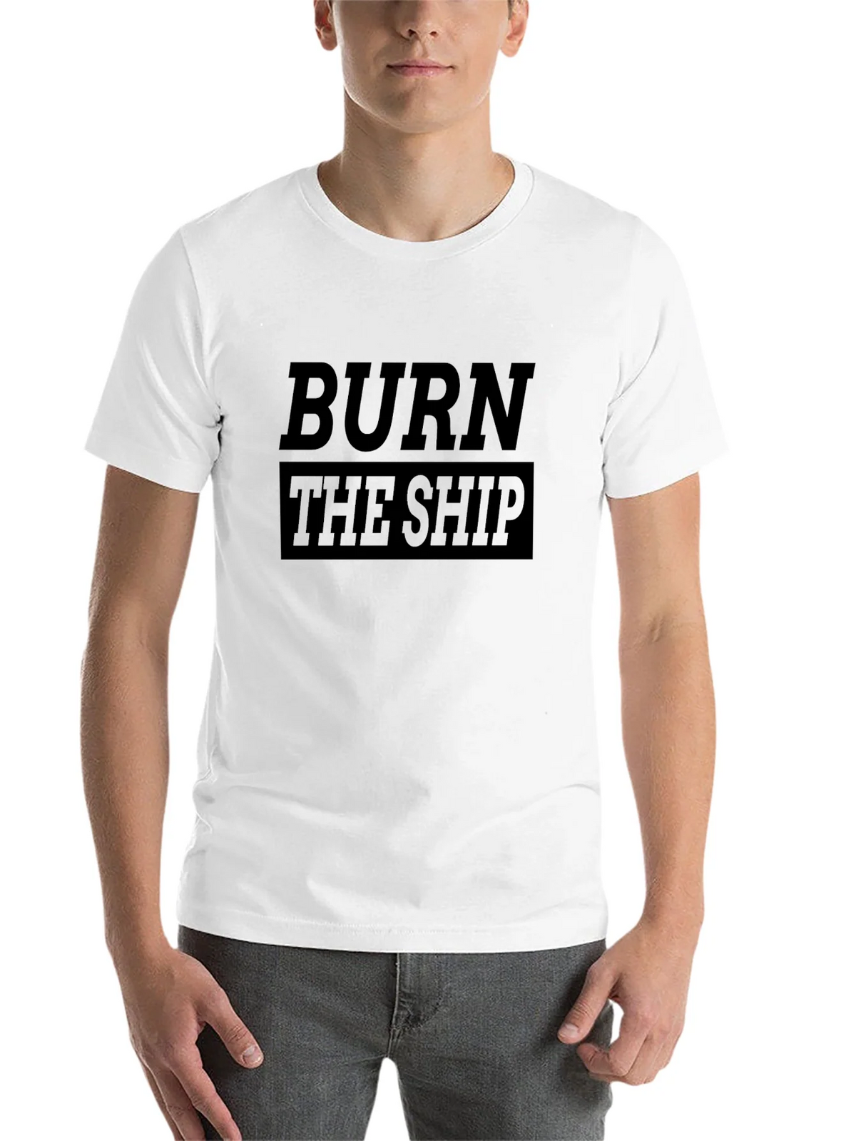 Burn the Ship Graphic Tee - Black Cotton T-Shirt product image 10