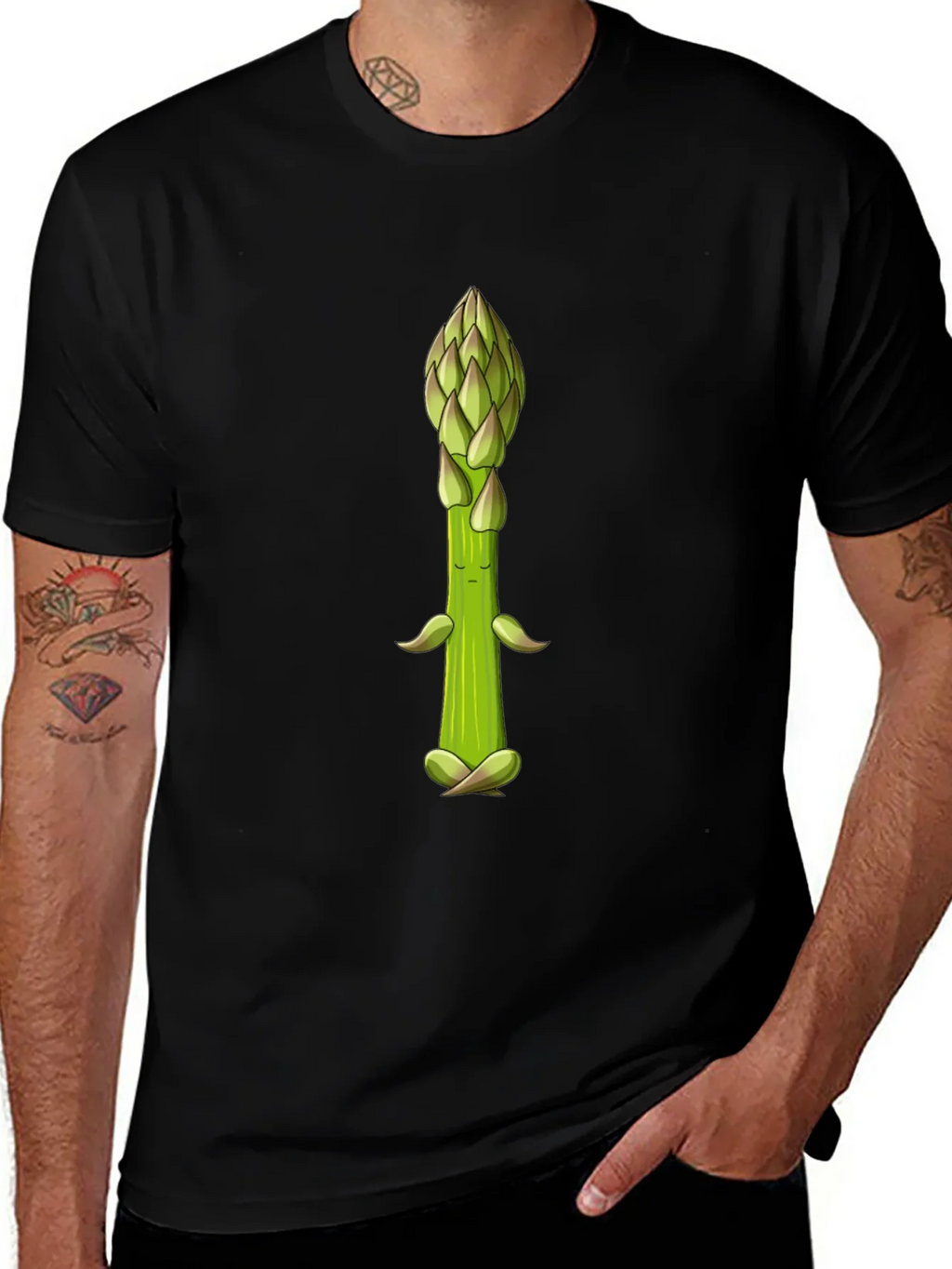Meditating Asparagus Graphic Tee product image 1