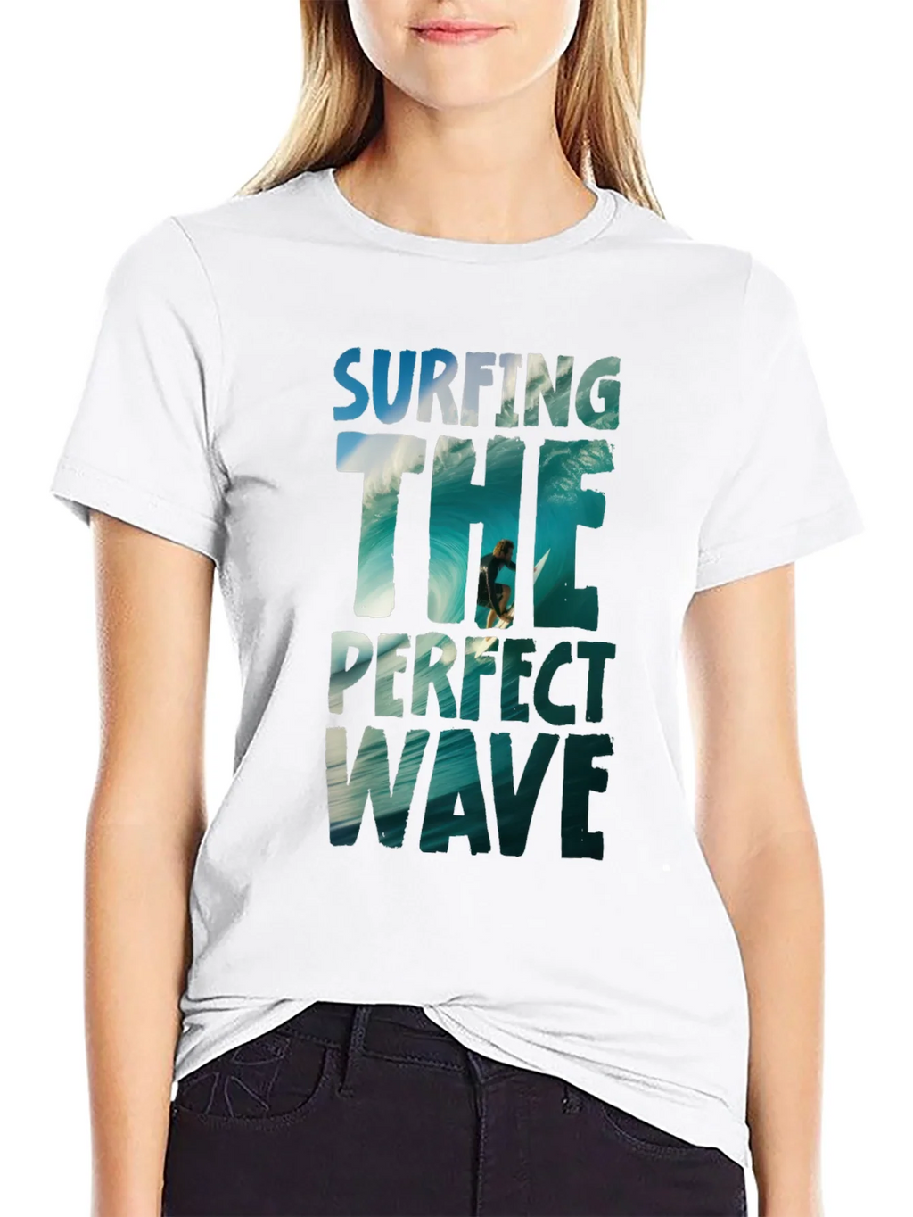 Surfing the Perfect Wave Graphic Tee - Black product image 8