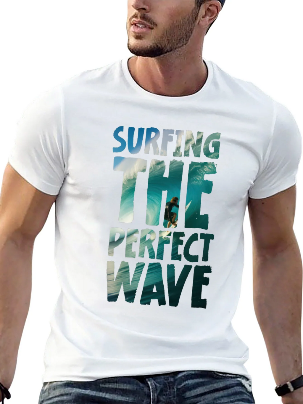 Surfing the Perfect Wave Graphic Tee - Black product image 12