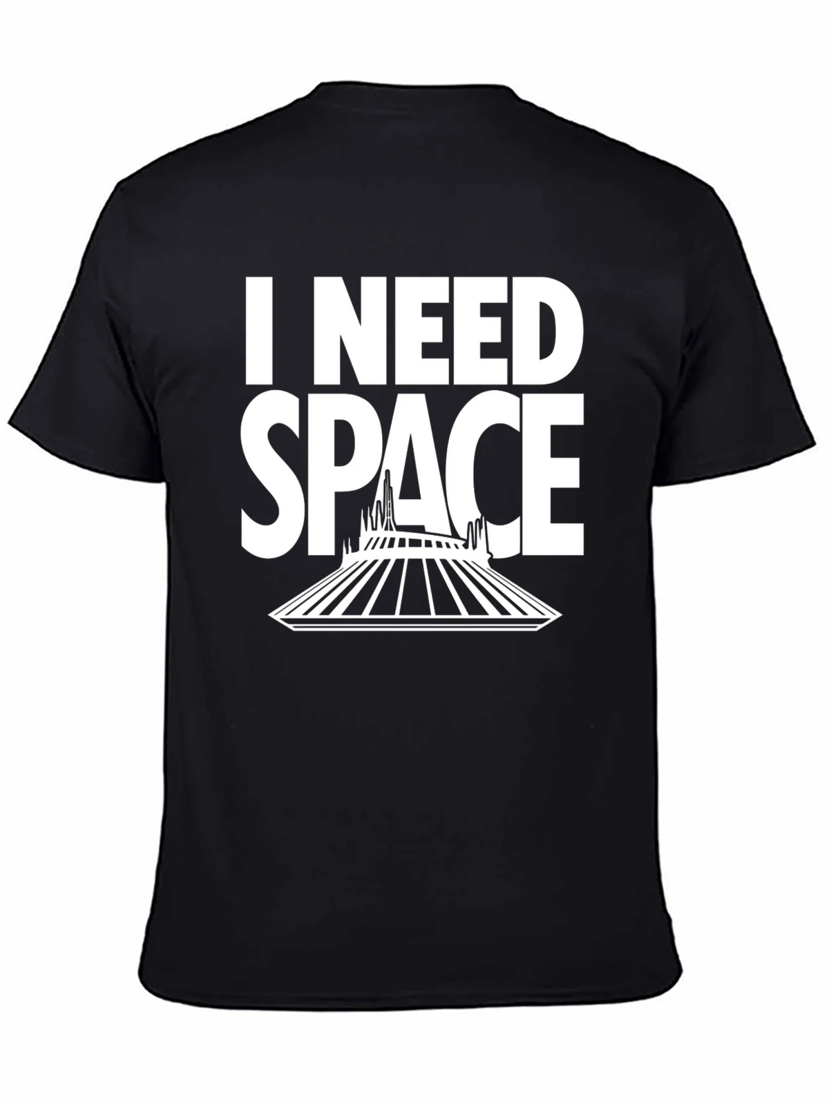 I Need Space T-Shirt - Black Cotton Blend product image 4