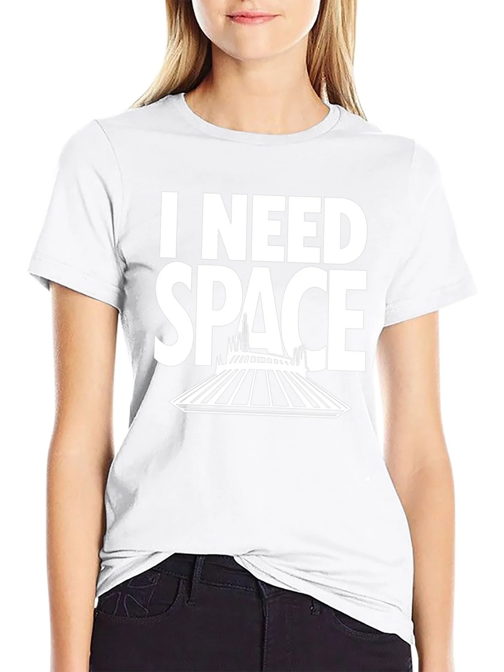I Need Space T-Shirt - Black Cotton Blend product image 8