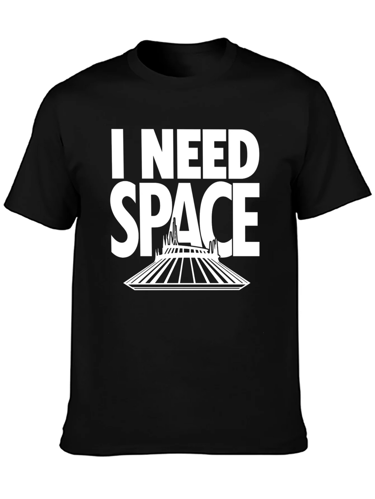 I Need Space T-Shirt - Black Cotton Blend product image 3