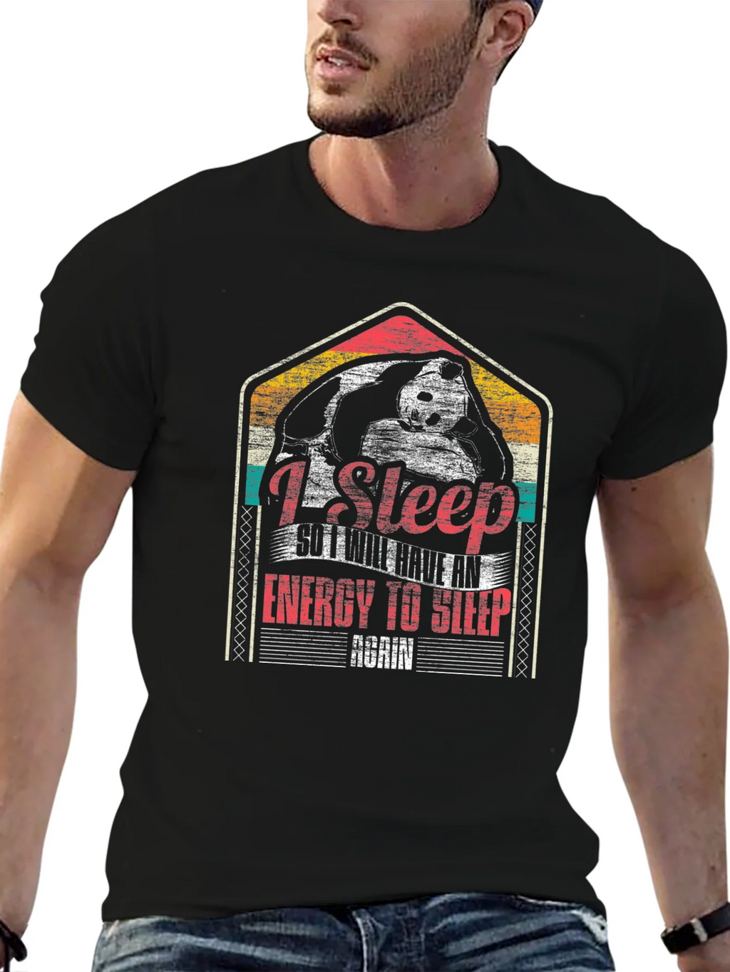 I Sleep Panda Graphic Tee - Funny Shirt product image 6