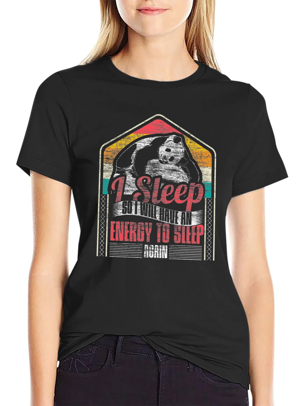 I Sleep Panda Graphic Tee - Funny Shirt product image 2