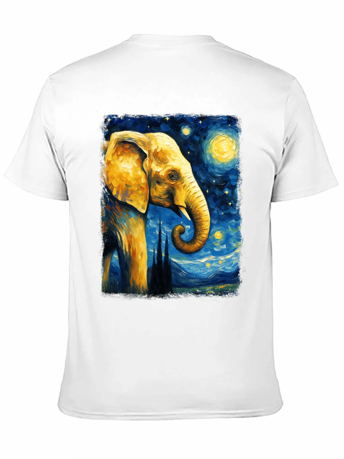 Starry Night Elephant Graphic T-Shirt - Unique Art Tee product image 9