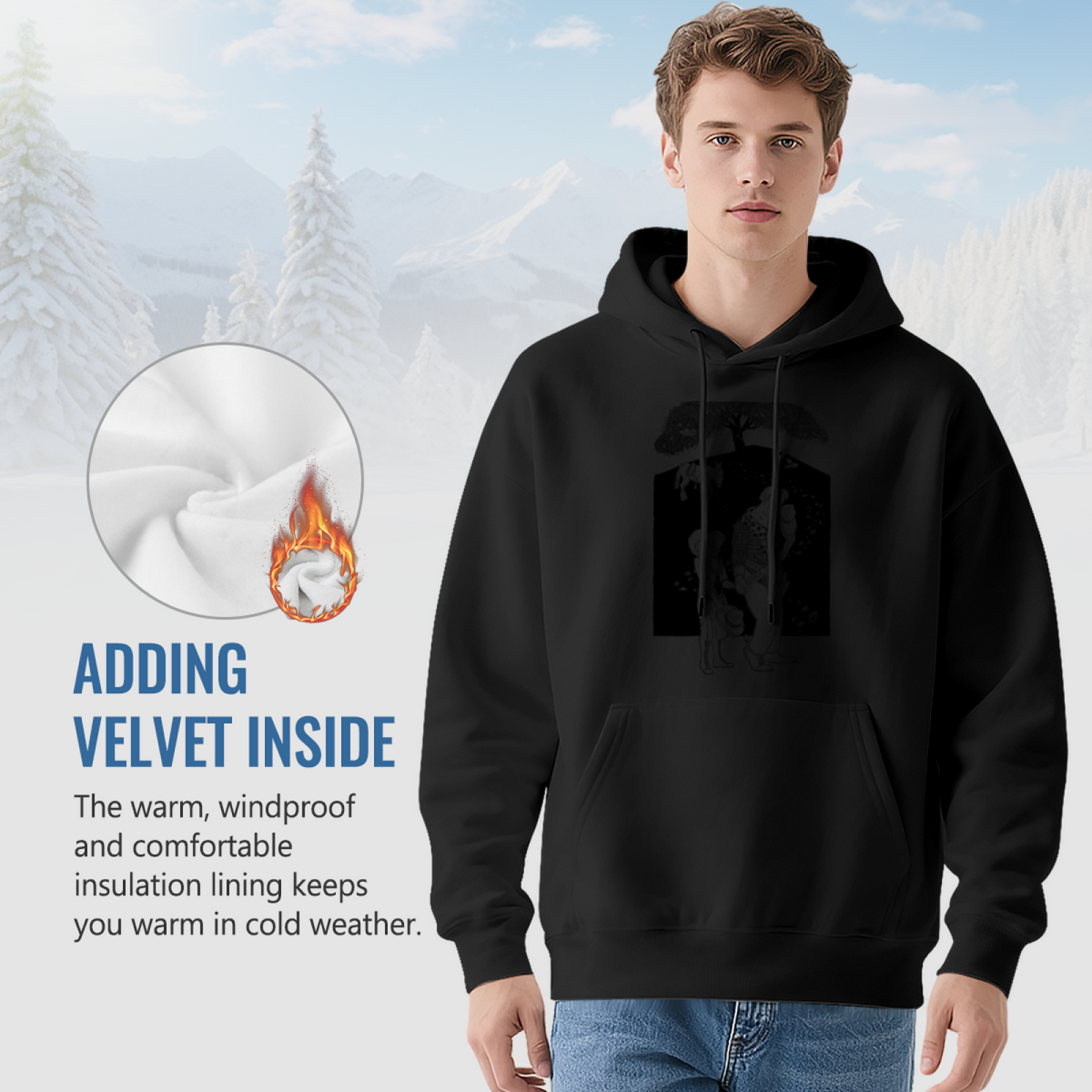 Graphic Art Pullover Hoodie - Bold Statement #0635 product image 7