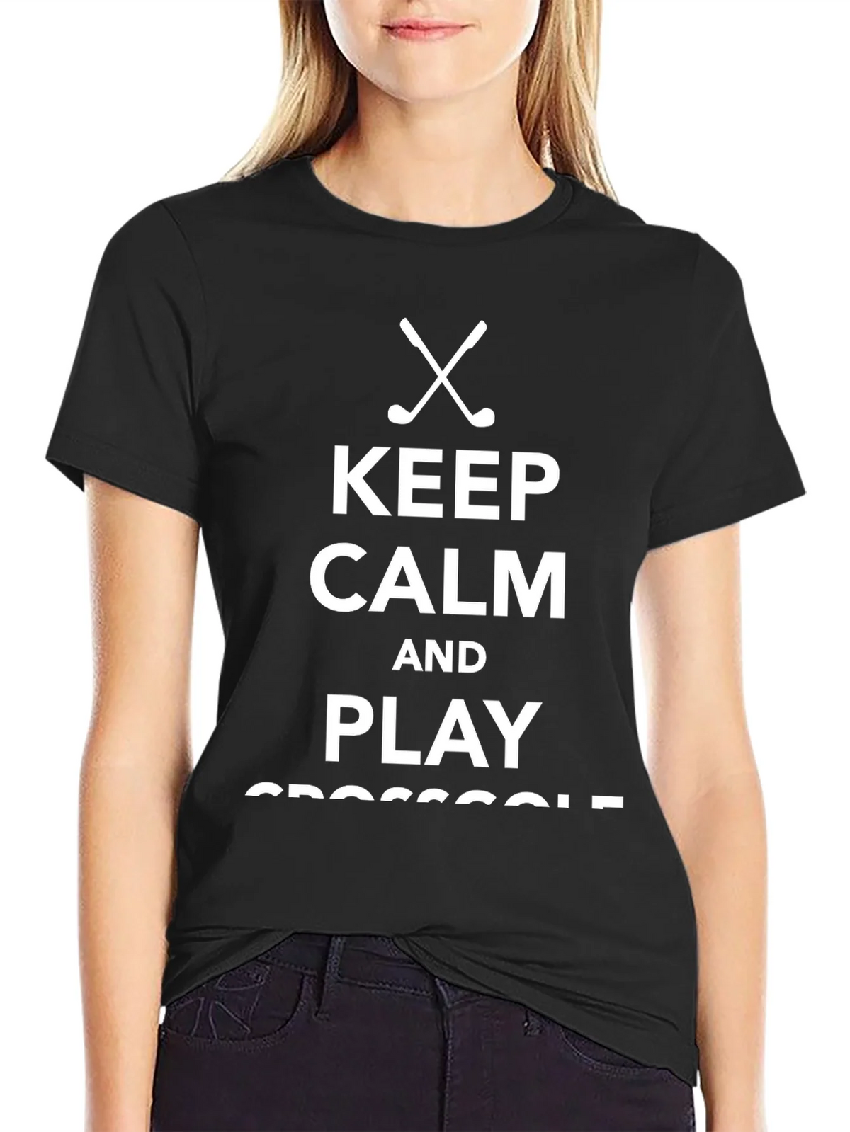 Keep Calm & Play Crossgolf T-Shirt - Black Tee product image 2