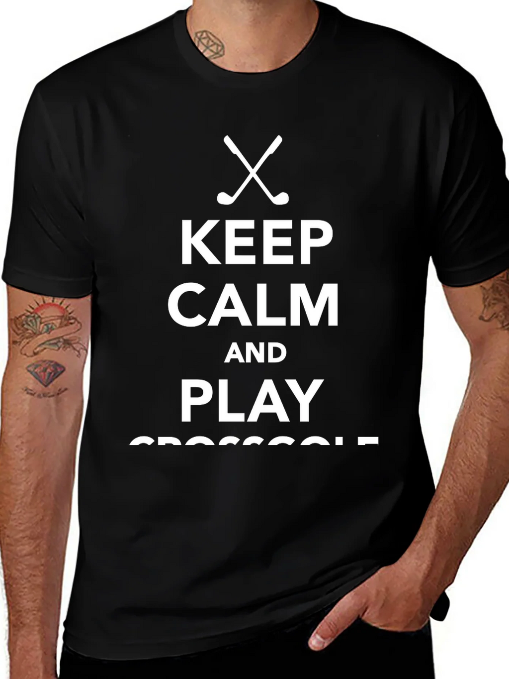 Keep Calm & Play Crossgolf T-Shirt - Black Tee product image 1