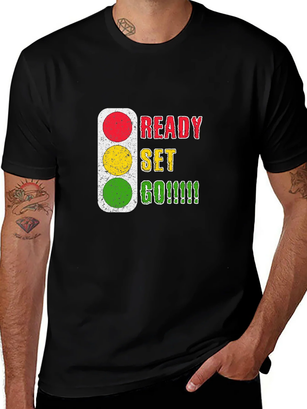 Ready Set Go T-Shirt - Traffic Light Design product image 1