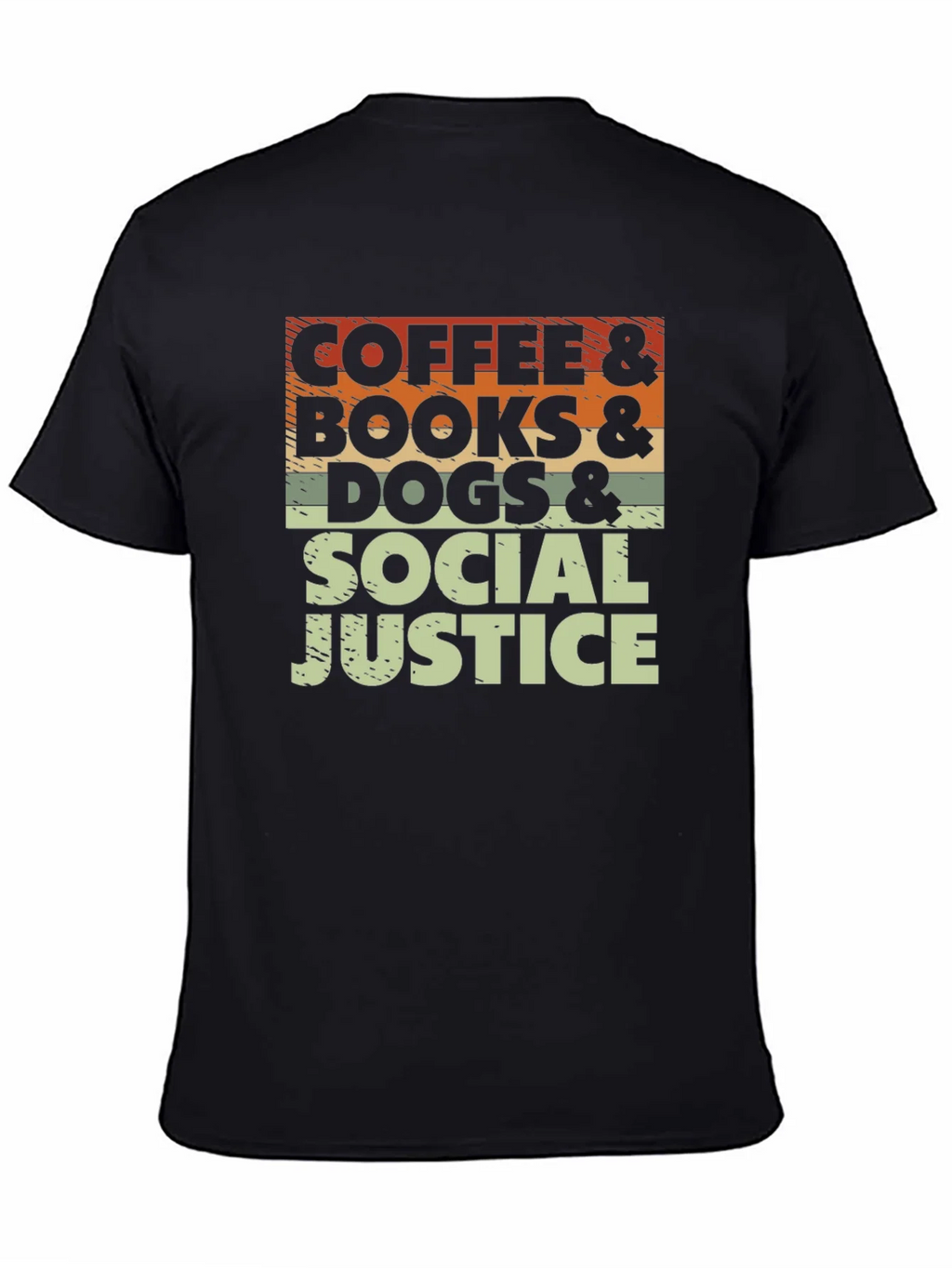 Coffee Books Dogs & Social Justice T-Shirt product image 3
