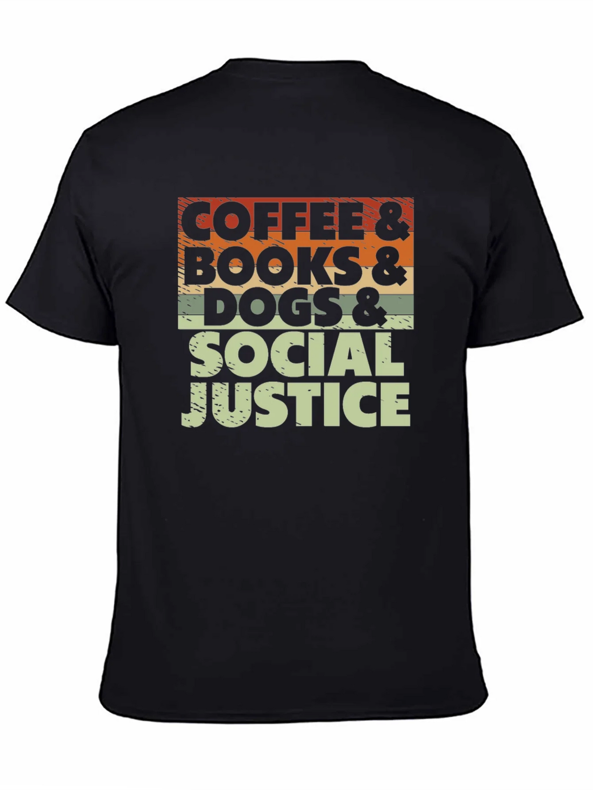 Coffee Books Dogs & Social Justice T-Shirt product image 3