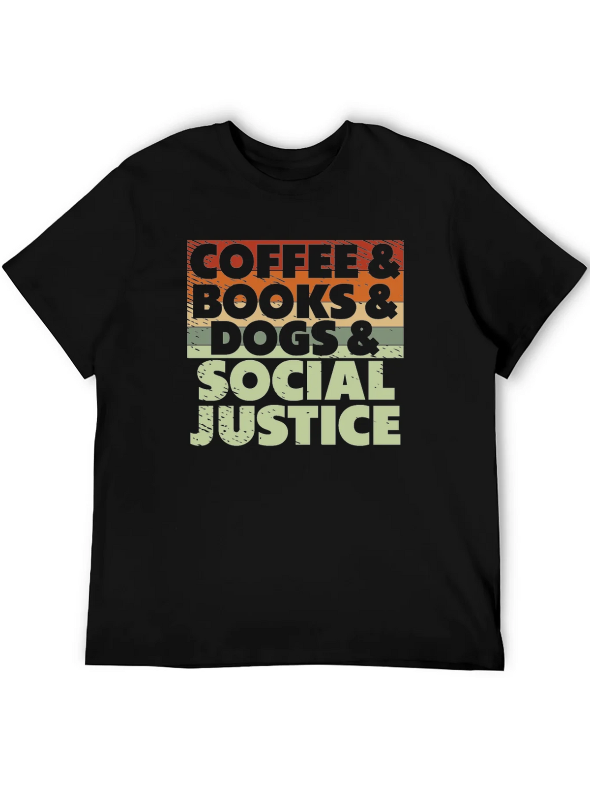 Coffee Books Dogs & Social Justice T-Shirt product image 4