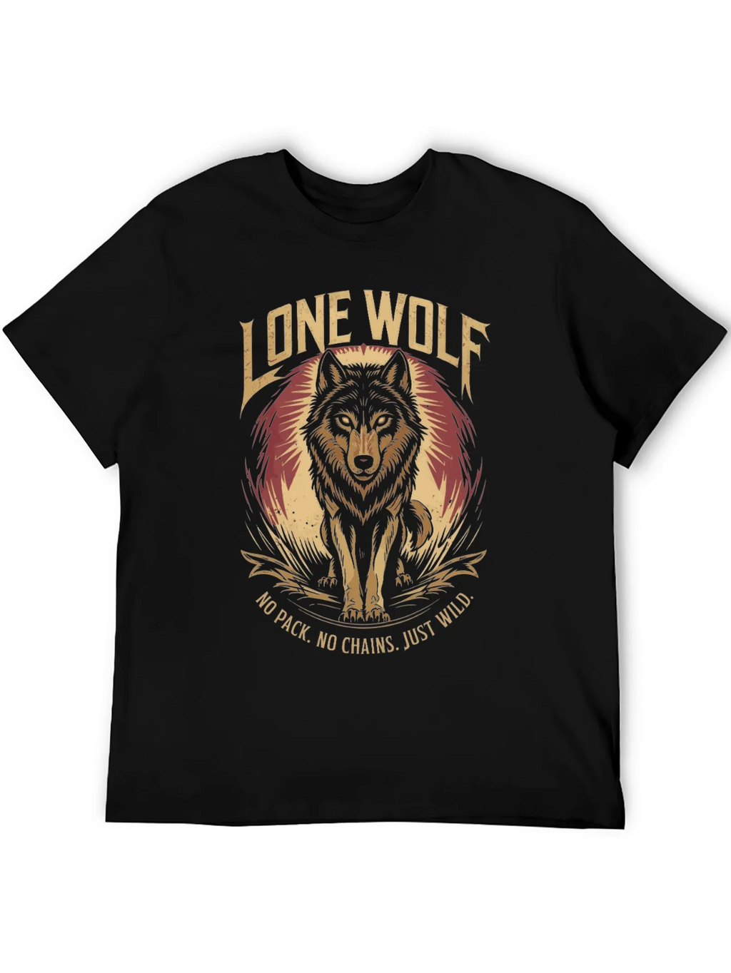 Lone Wolf Graphic Tee - No Pack No Chains product image 5