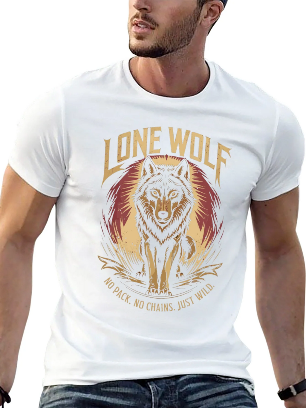 Lone Wolf Graphic Tee - No Pack No Chains product image 12