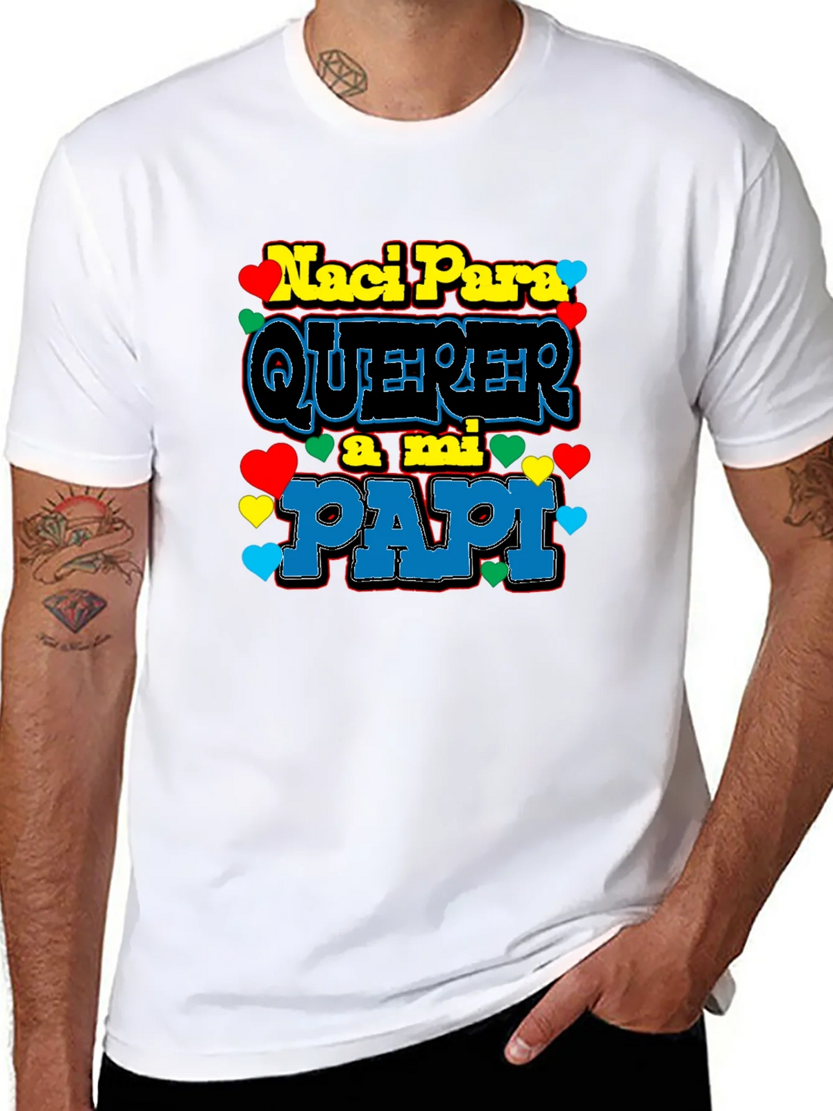 Naci Para Querer a mi Papi Black T-Shirt product image 7
