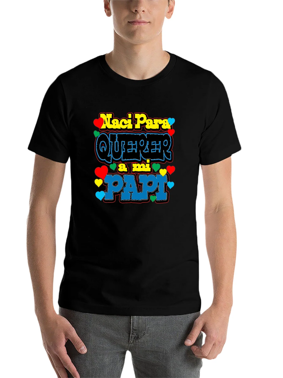 Naci Para Querer a mi Papi Black T-Shirt product image 4