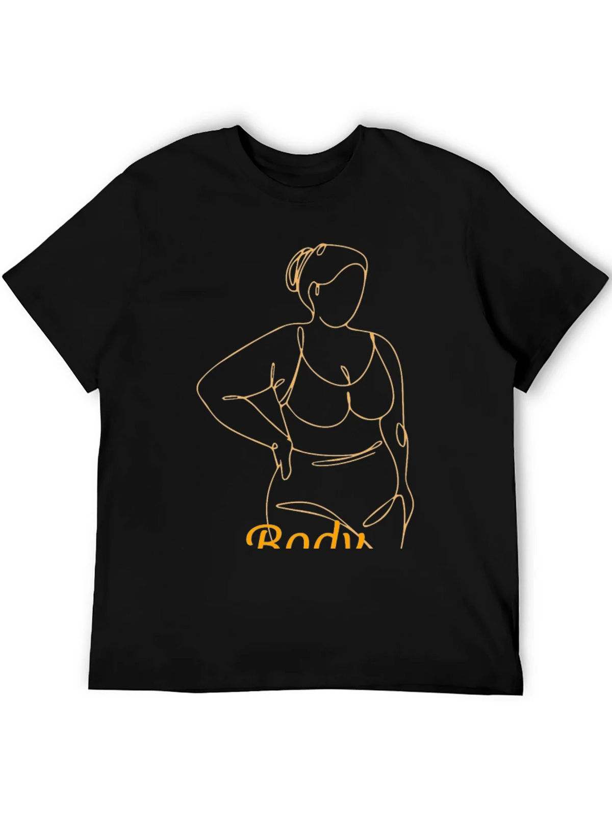 Body Positive Line Art Graphic Tee - Black product image 5