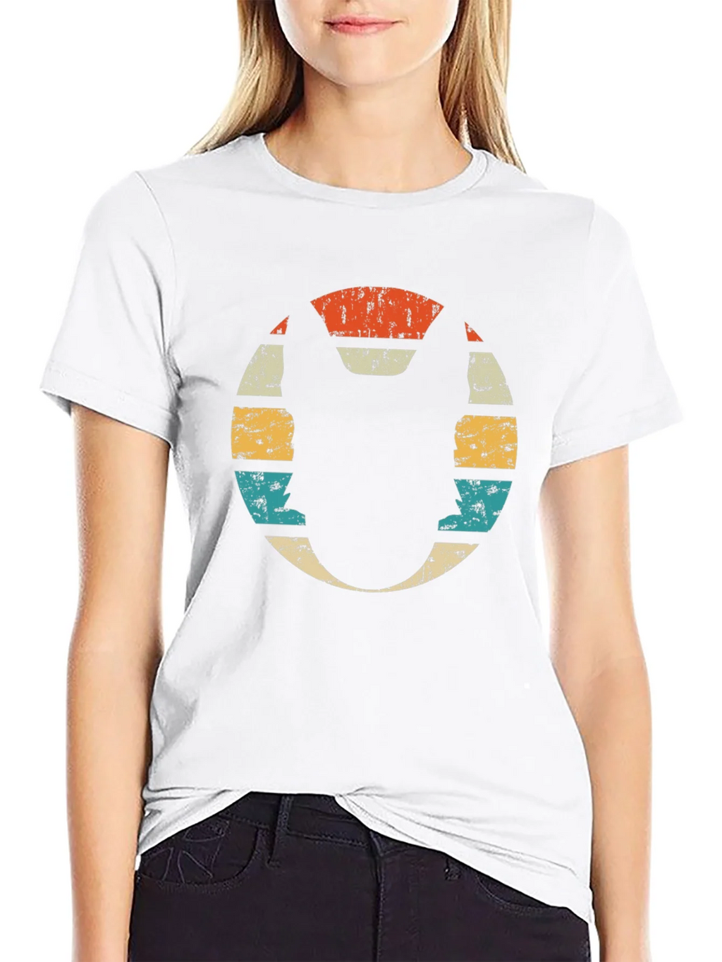 Retro Dog Silhouette Graphic Tee - Black Cotton T-Shirt product image 4