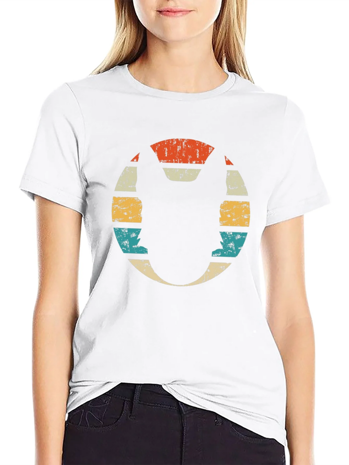 Retro Dog Silhouette Graphic Tee - Black Cotton T-Shirt product image 4