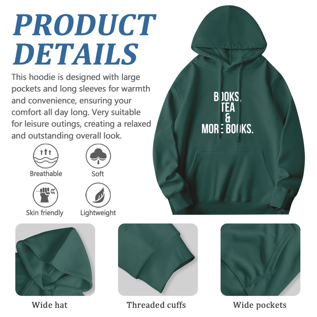 Book Lover Hoodie - Premium Quality Graphic Pullover #0592 product image 6