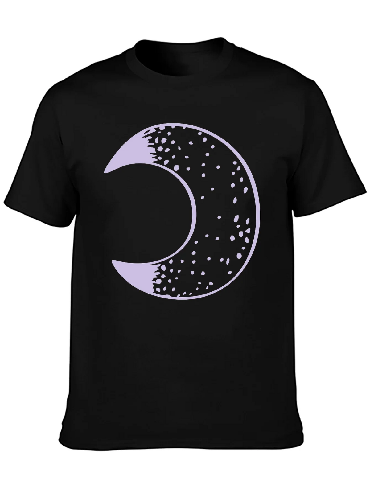 Crescent Moon Graphic Tee - Black Cotton Blend Shirt product image 3