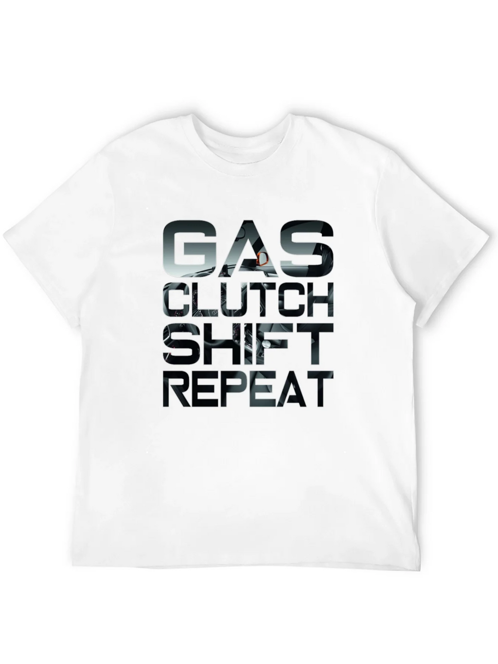 Gas Clutch Shift Repeat Black Graphic Tee product image 11