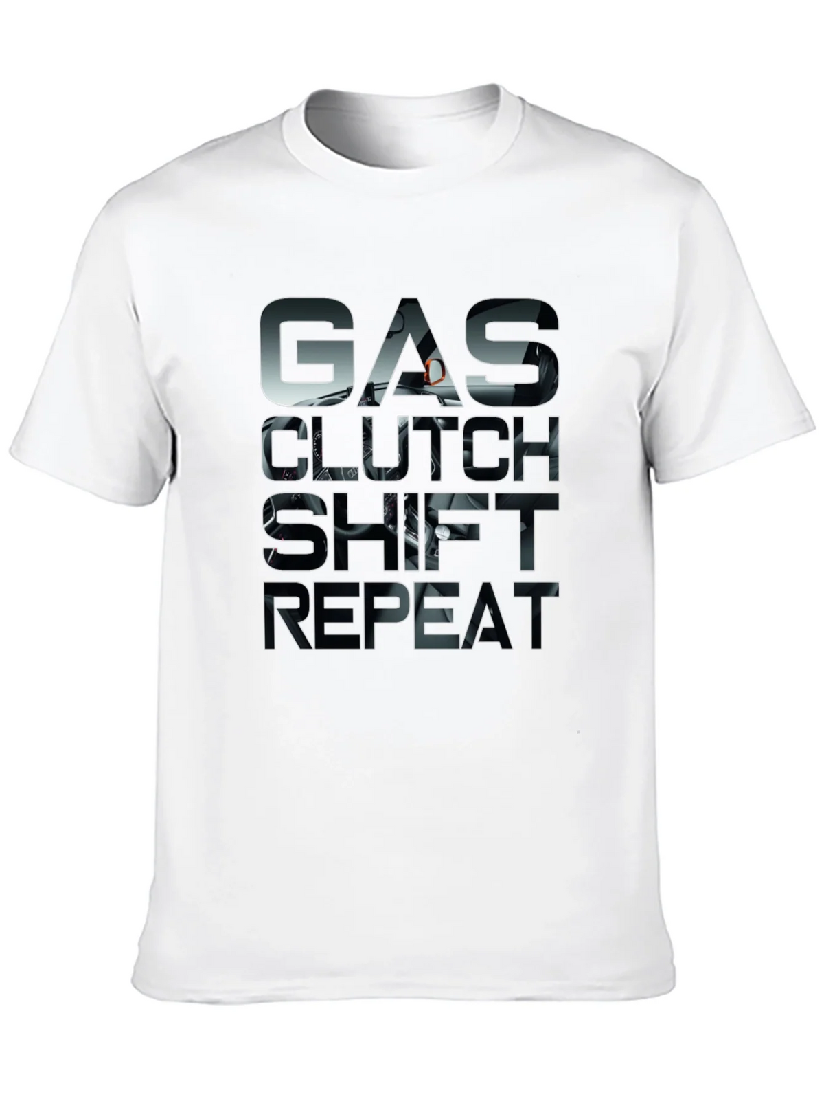 Gas Clutch Shift Repeat Black Graphic Tee product image 9