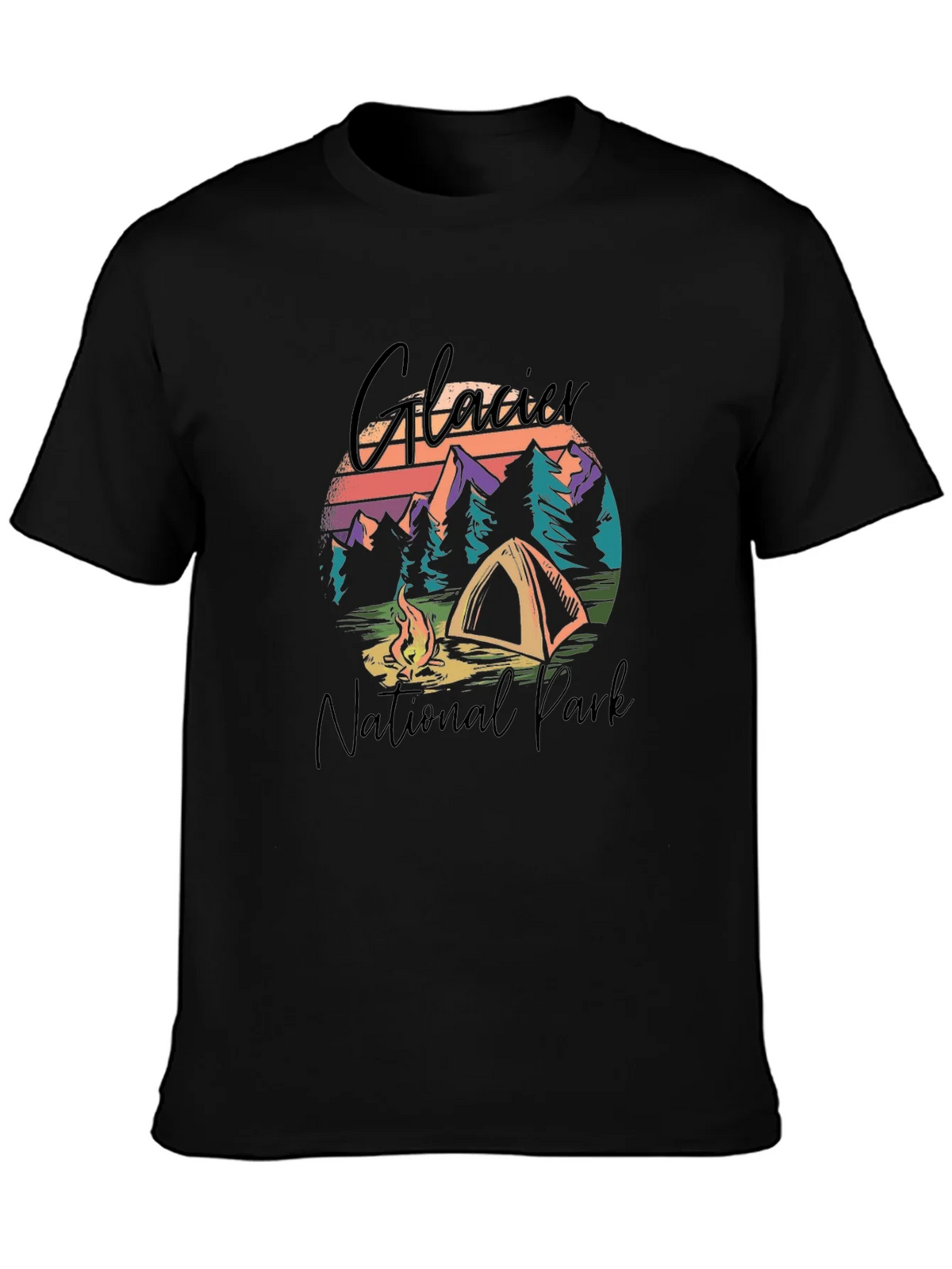 Glacier National Park Camping Graphic Tee product image 3
