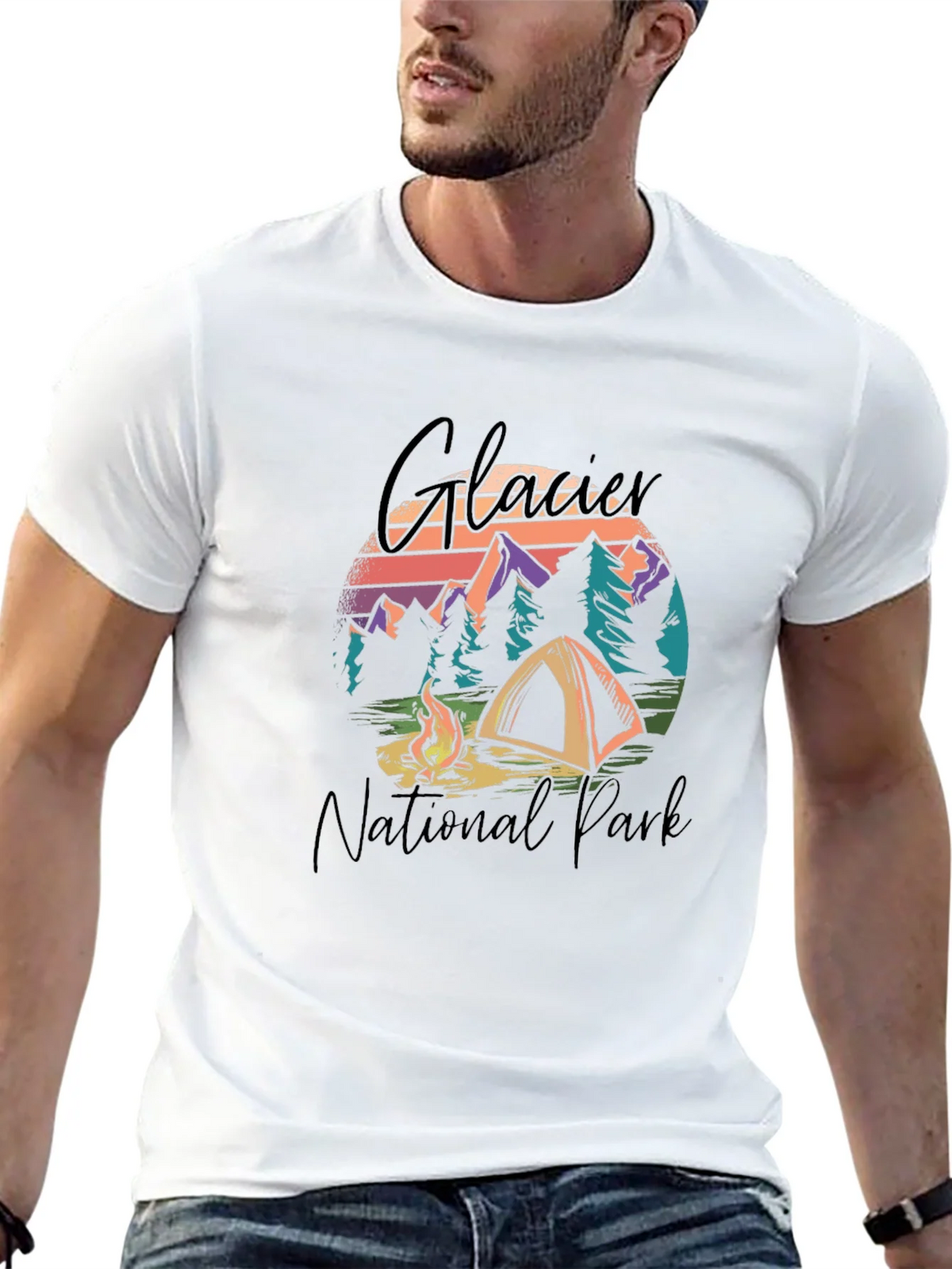 Glacier National Park Camping Graphic Tee product image 12