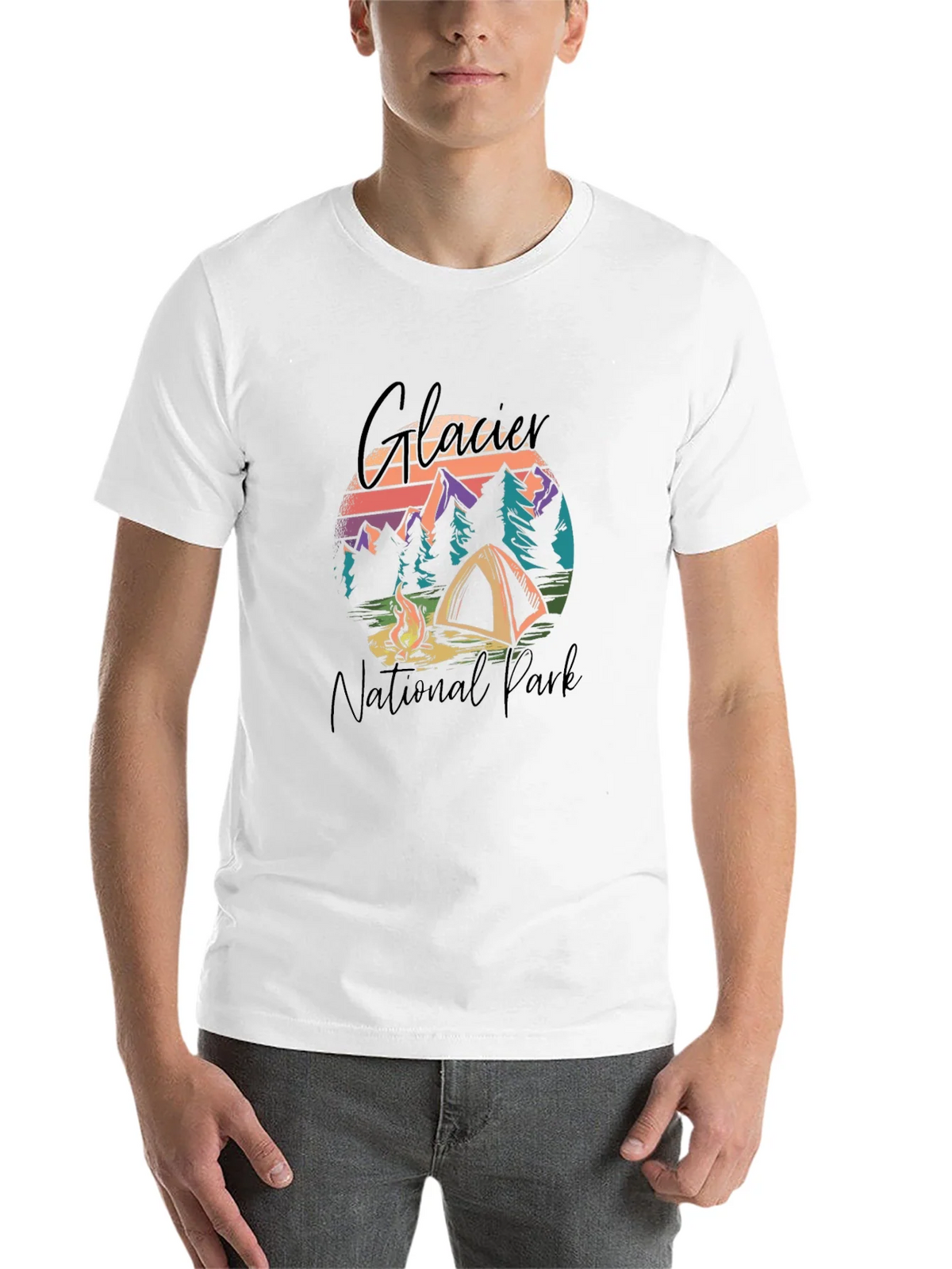 Glacier National Park Camping Graphic Tee product image 10