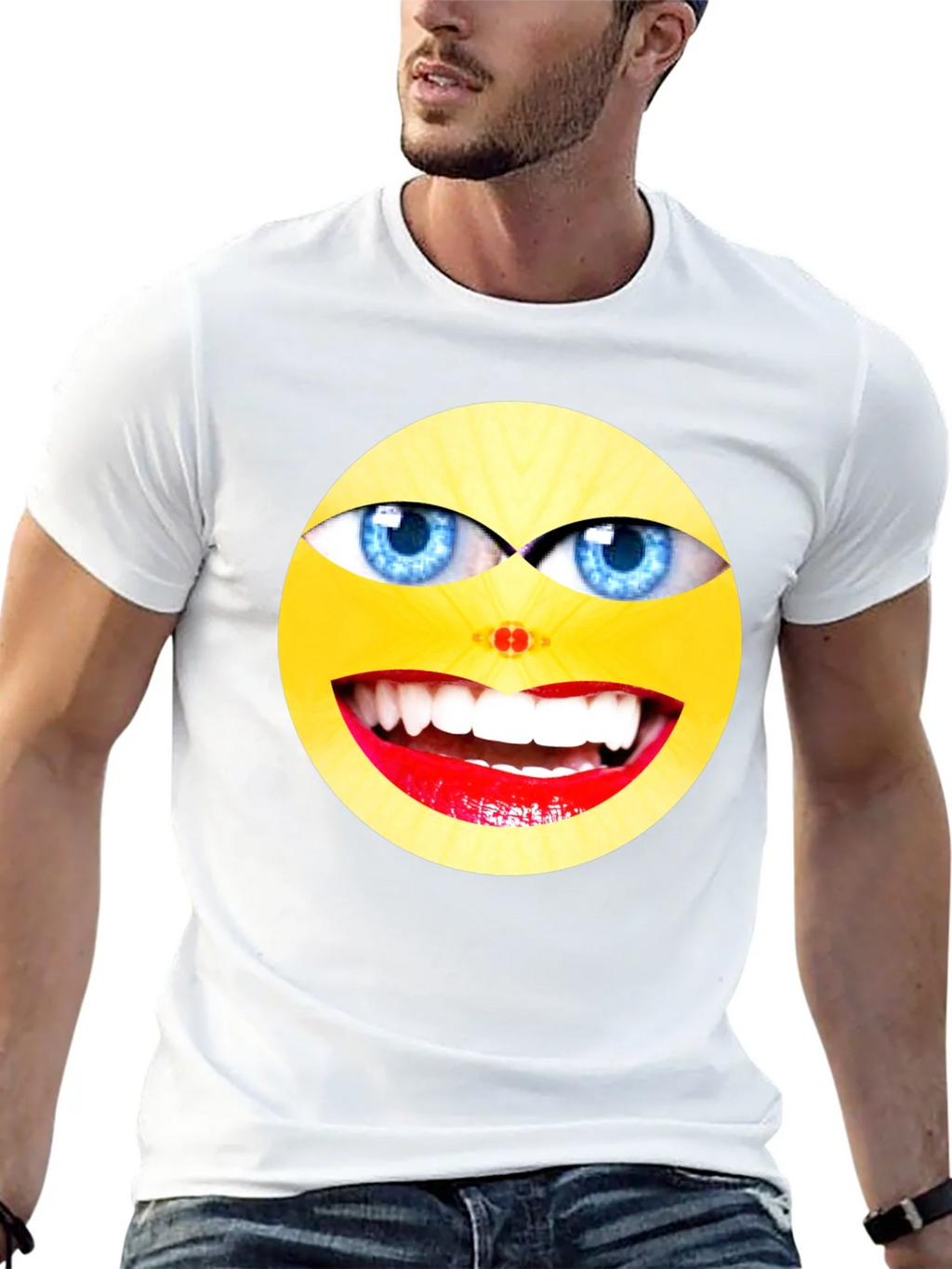 Crazy Smiley Face Graphic Tee product image 12