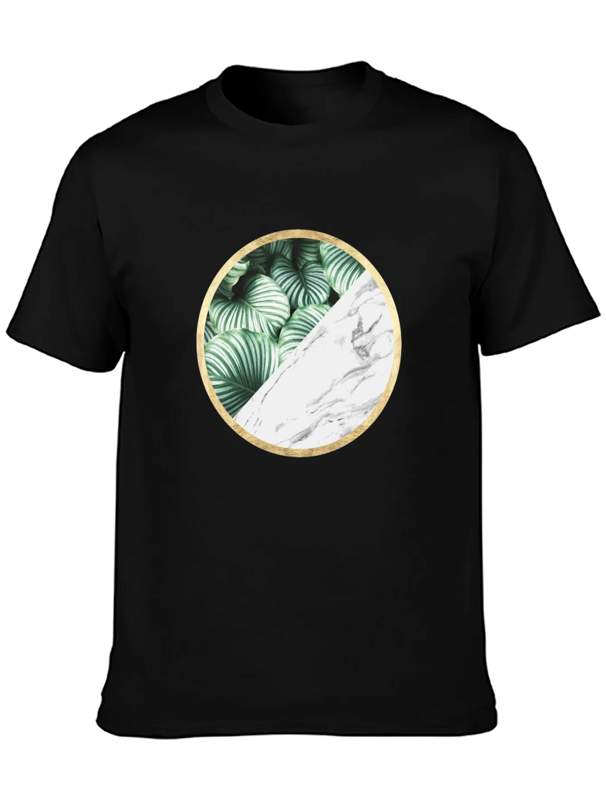 Nature Marble Circle Graphic Black Tee product image 3