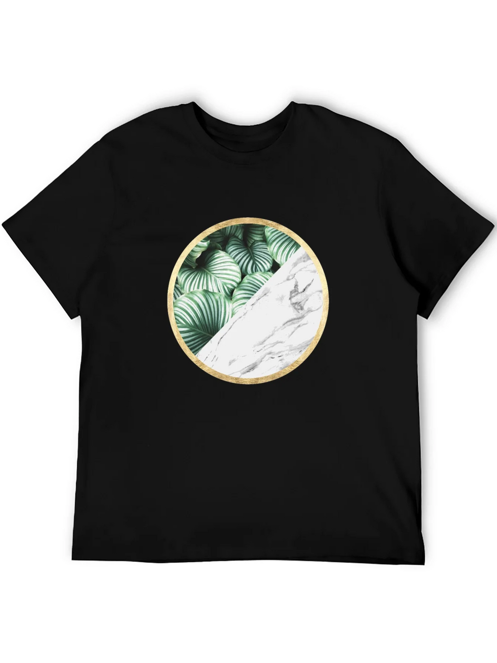 Nature Marble Circle Graphic Black Tee product image 5