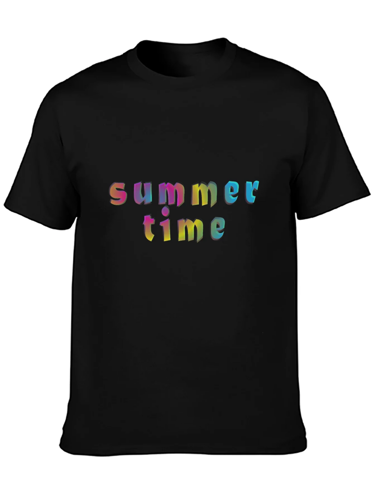 Summer Time Graphic T-Shirt - Rainbow Text Design product image 3