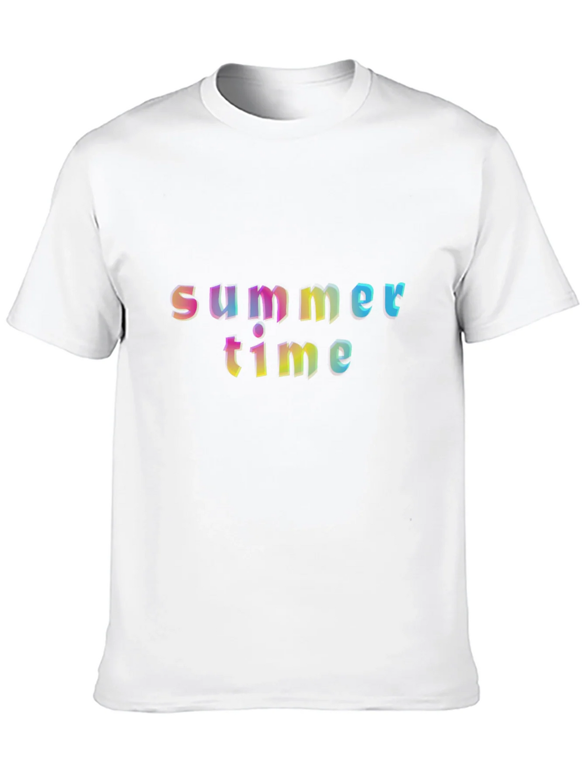 Summer Time Graphic T-Shirt - Rainbow Text Design product image 9